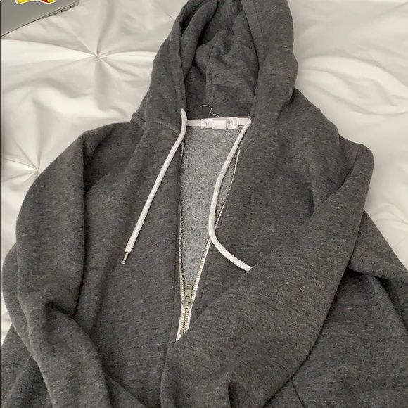 Other - dark grey zip up hoodie!
